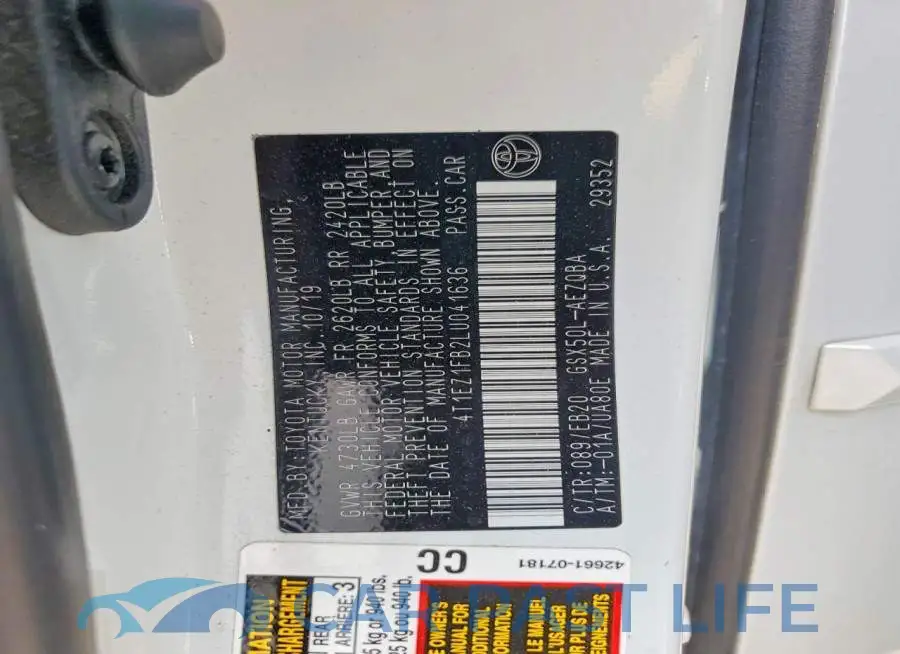 4T1EZ1FB2LU041636# 13