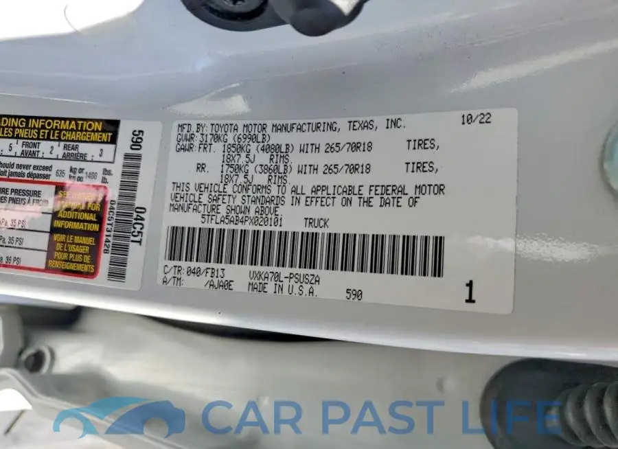 5TFLA5AB4PX020101# 12