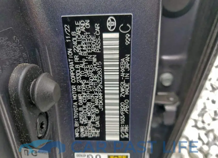 JTDKAMFP2N3228315# 12