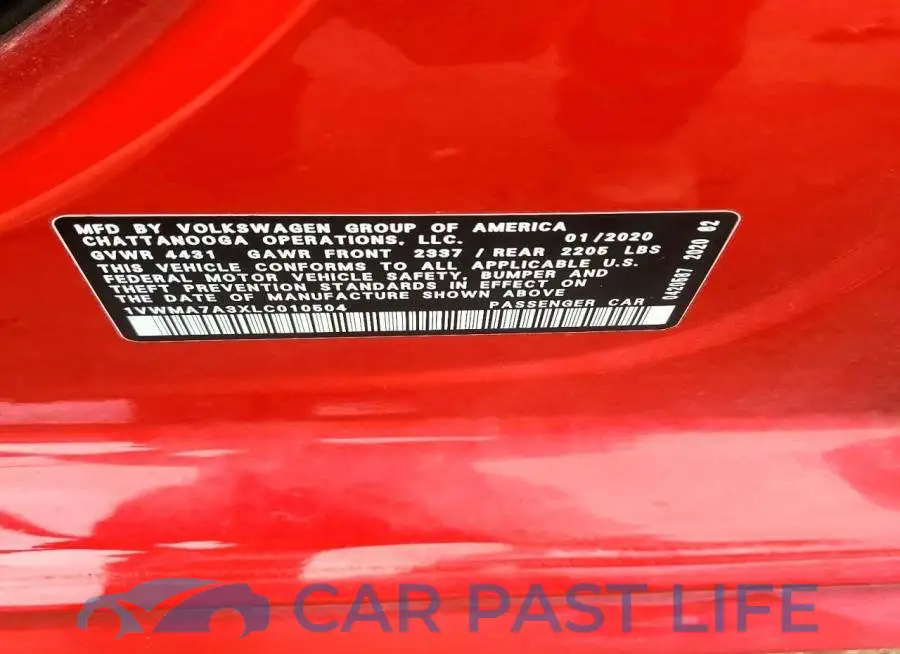 1VWMA7A3XLC010504# 12