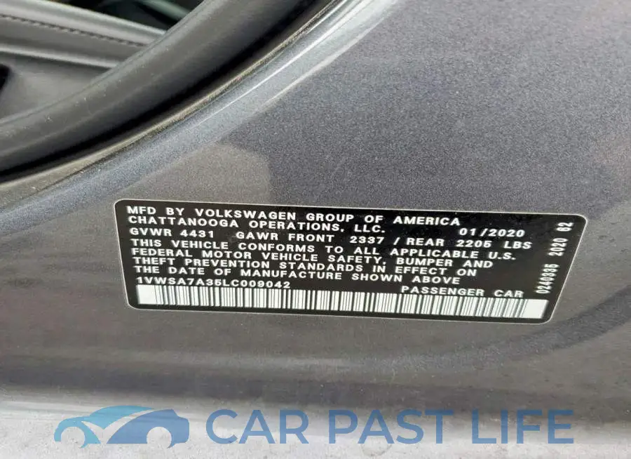 1VWSA7A35LC009042# 13