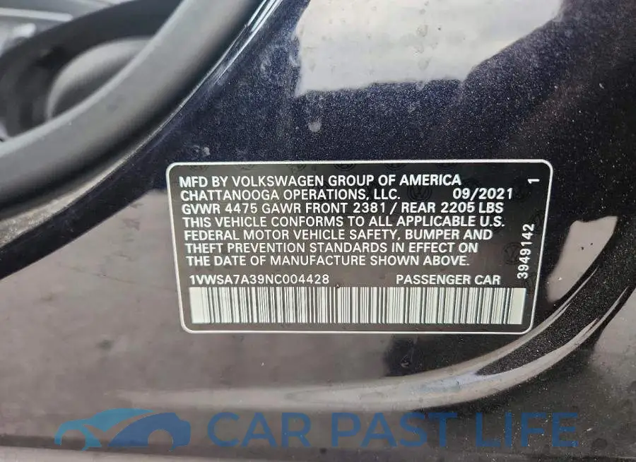 1VWSA7A39NC004428# 13