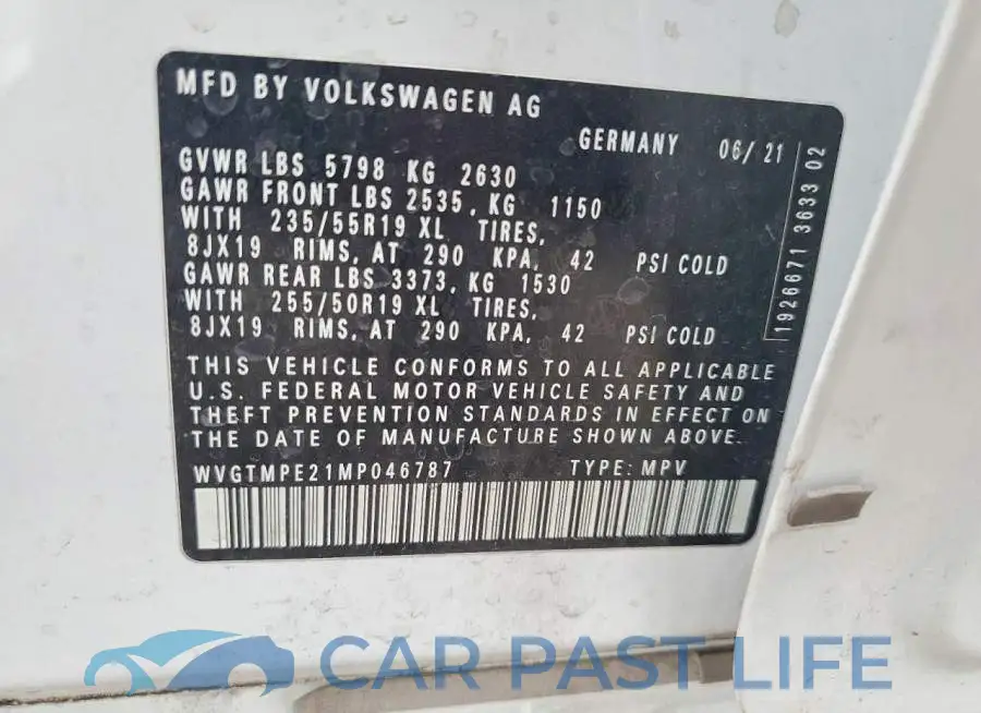 WVGTMPE21MP046787# 13