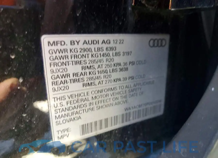 WA1ACBF70PD010245# 13