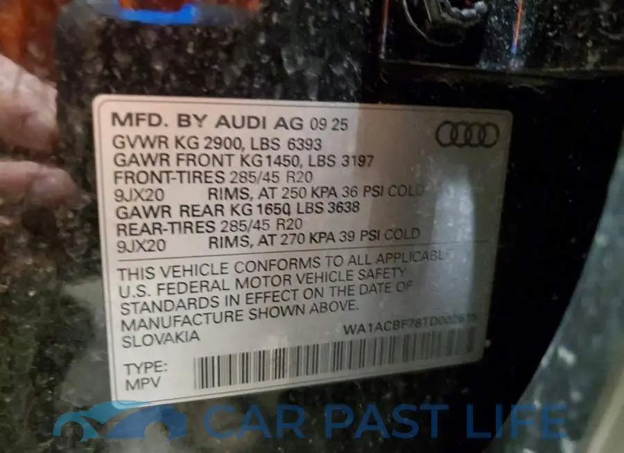 WA1ACBF78TD002615# 13