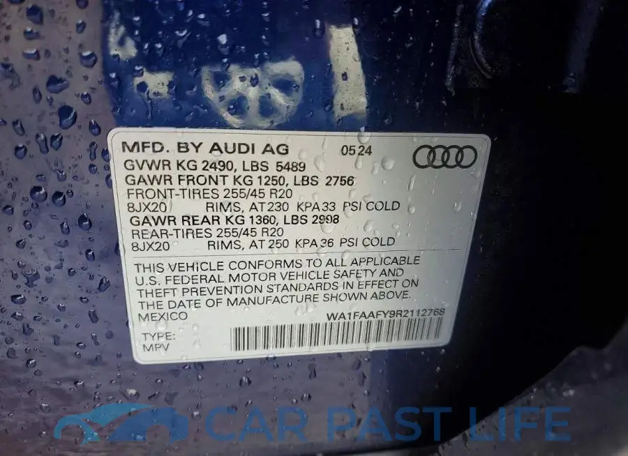 WA1FAAFY9R2112768# 12