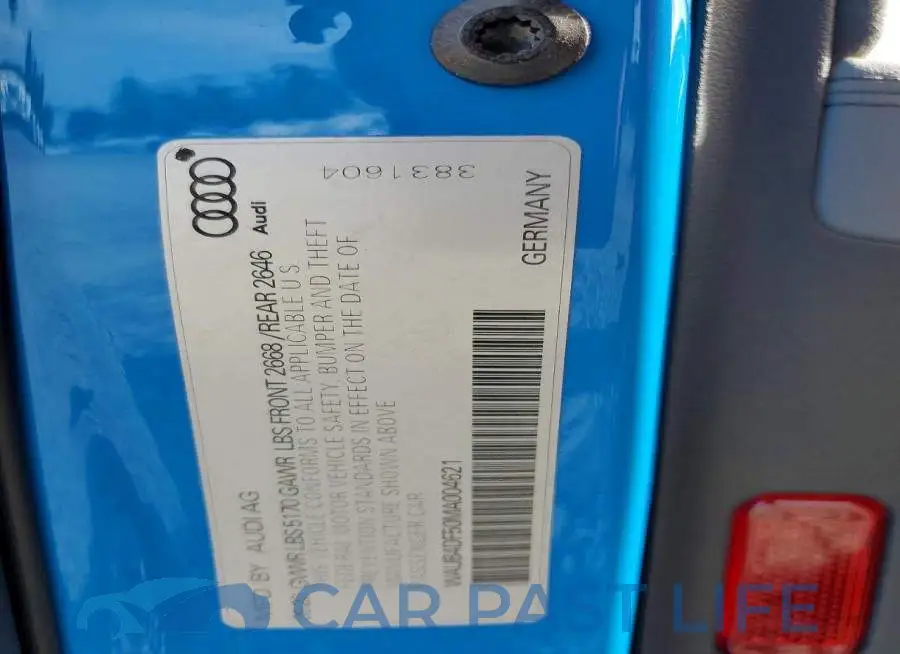 WAUB4DF50MA004621# 12