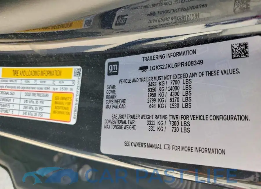 1GKS2JKL6PR408349# 14