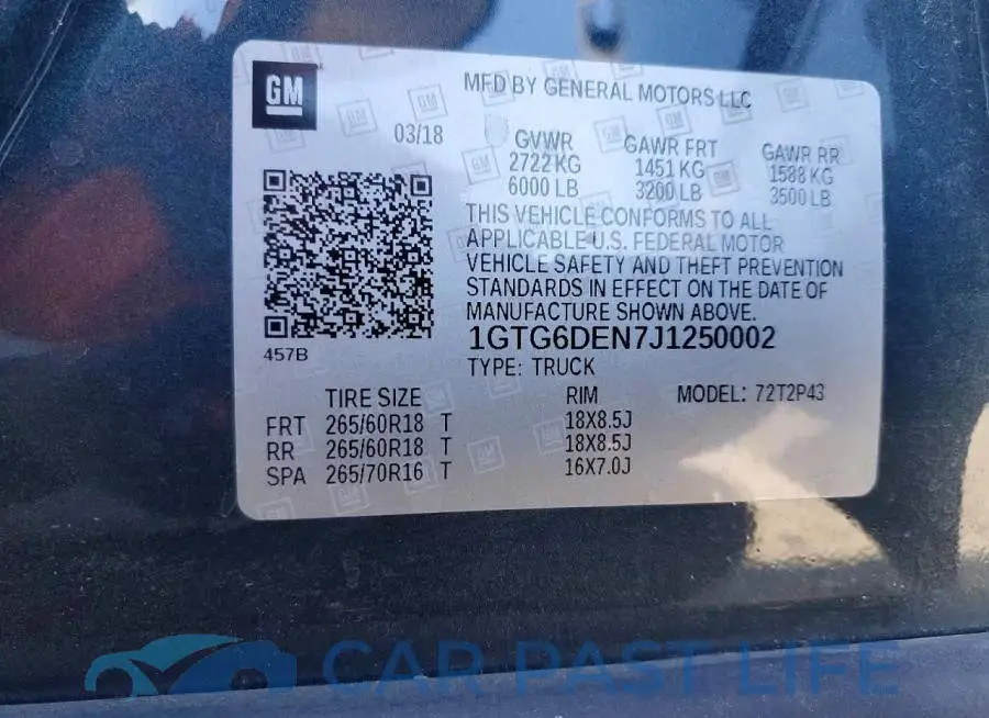 1GTG6DEN7J1250002# 12