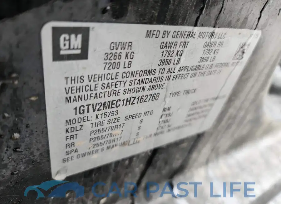 1GTV2MEC1HZ162768# 12