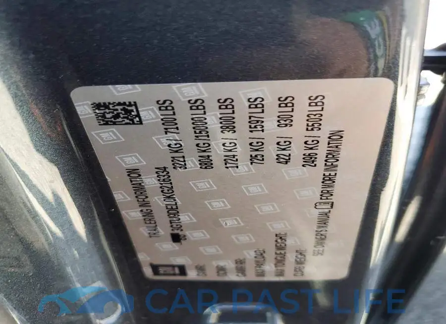 3GTU9DEL0KG216334# 12