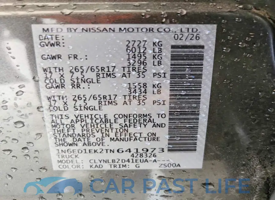 1N6ED1EK2TN641973# 12