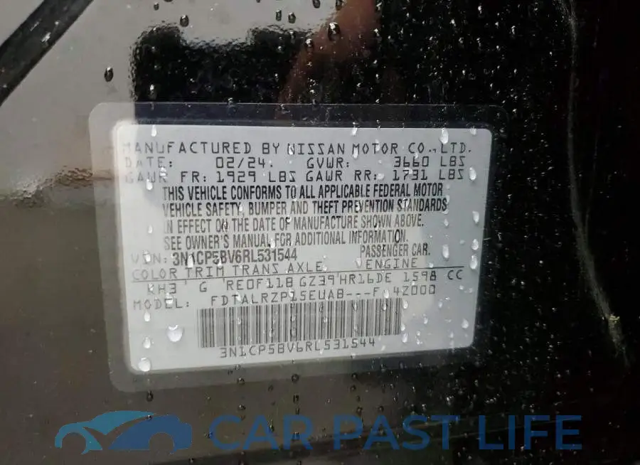 3N1CP5BV6RL531544# 14