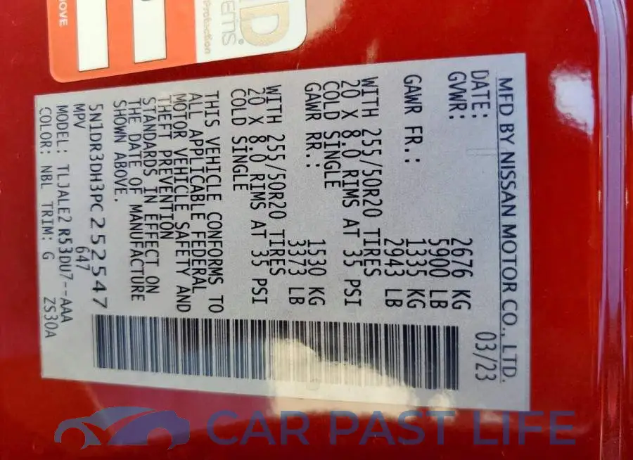 5N1DR3DH3PC252547# 13