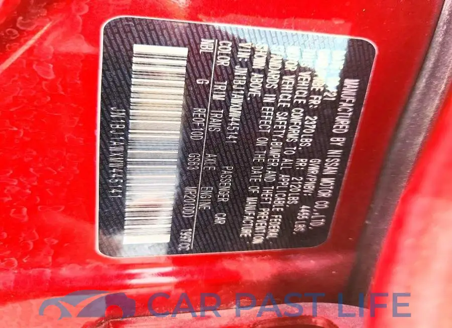 JN1BJ1AWXMW445141# 12