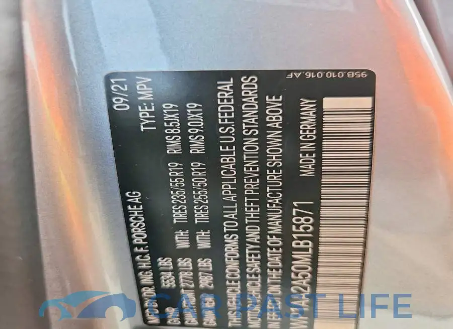 WP1AA2A50MLB15871# 13