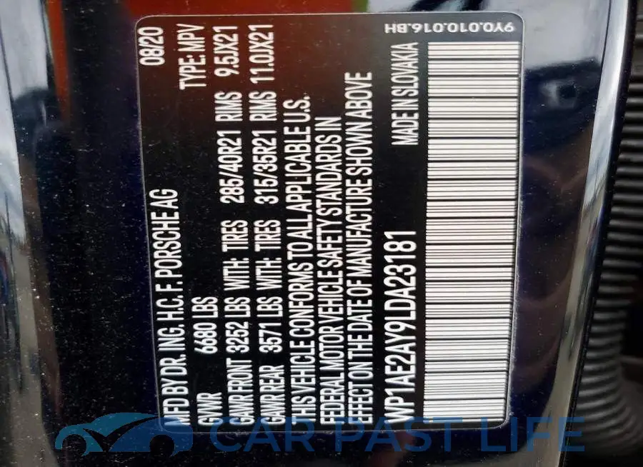 WP1AE2AY9LDA23181# 13