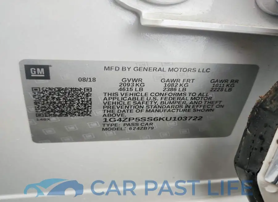 1G4ZP5SS6KU103722# 12