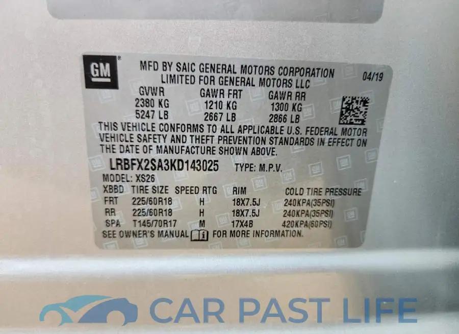 LRBFX2SA3KD143025# 13