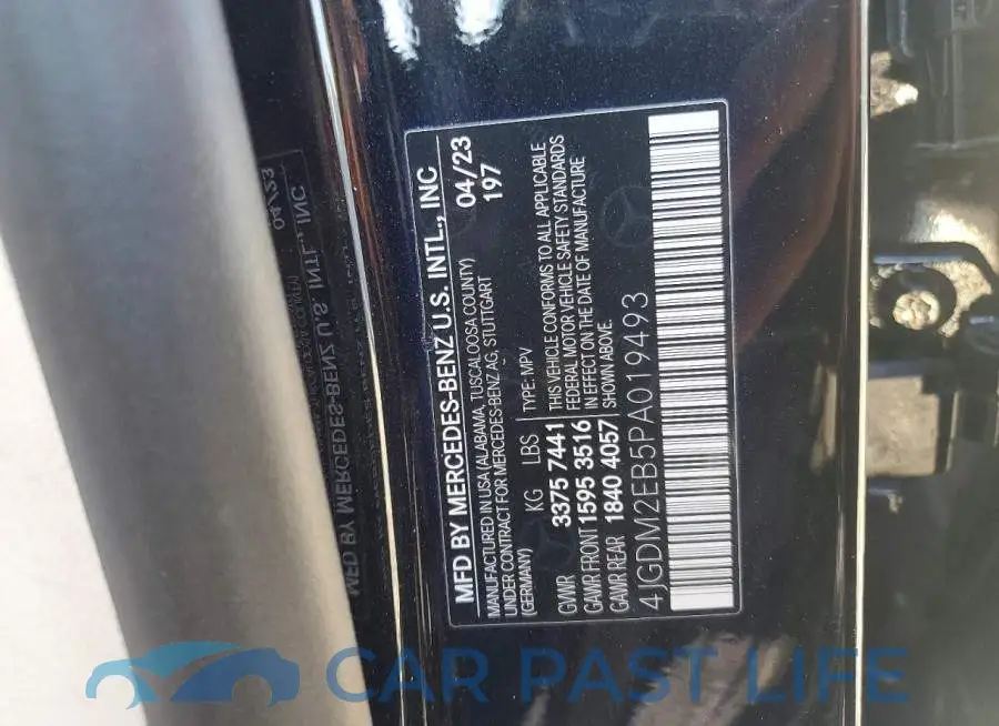 4JGDM2EB5PA019493# 14