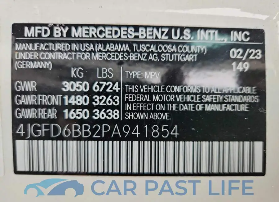 4JGFD6BB2PA941854# 14