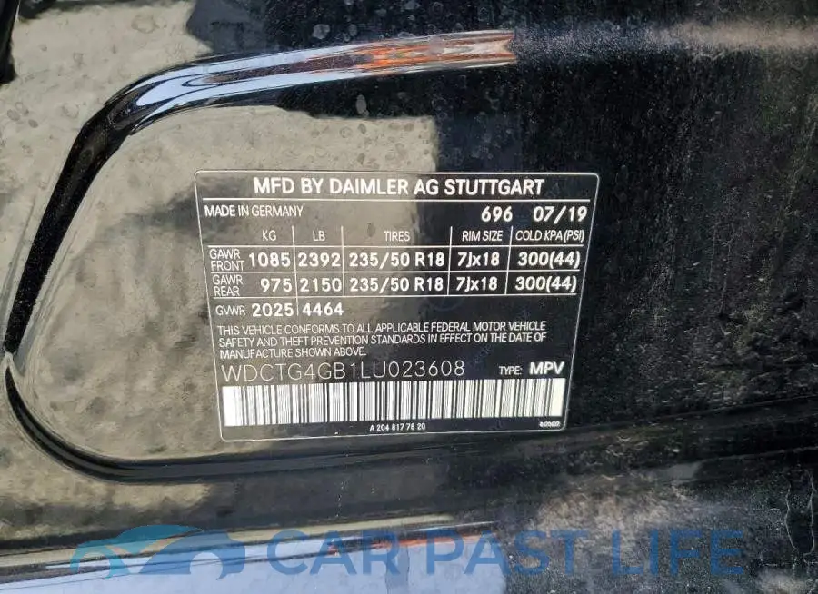 WDCTG4GB1LU023608# 13