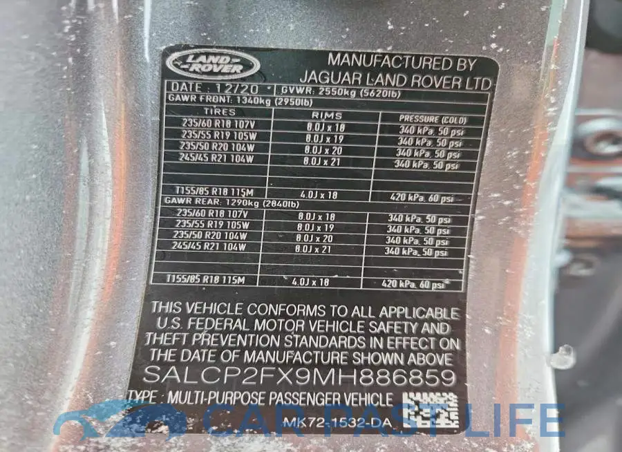 SALCP2FX9MH886859# 13