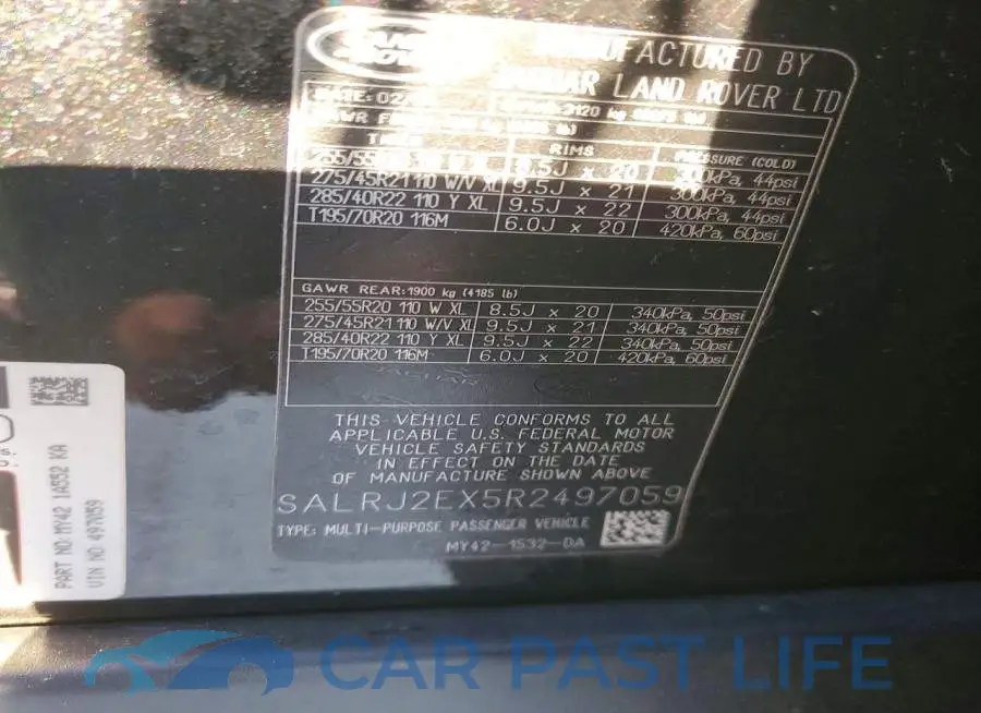 SALRJ2EX5R2497059# 12