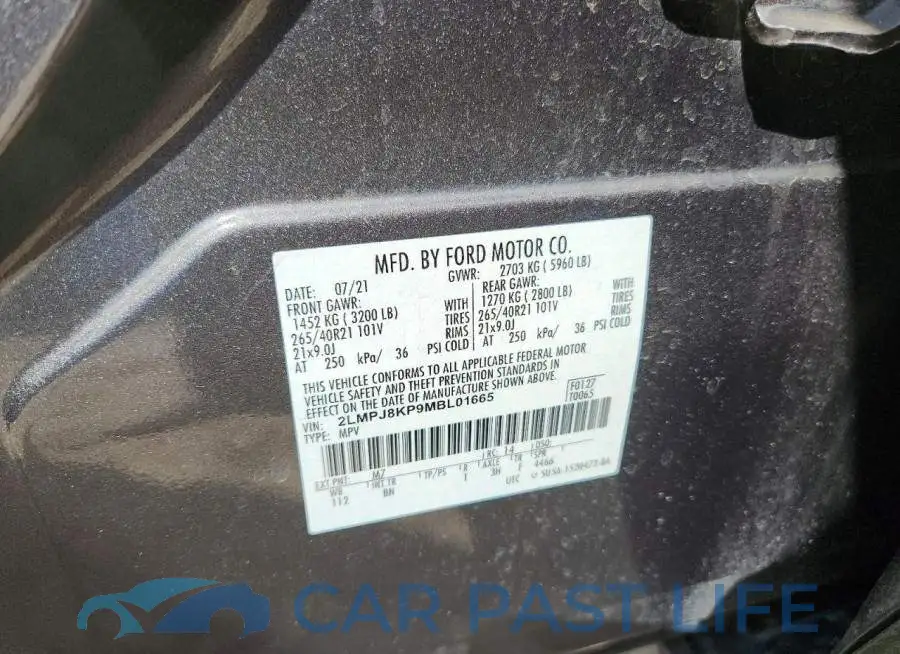 2LMPJ8KP9MBL01665# 13
