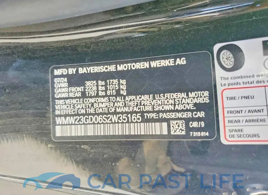 WMW23GD06S2W35165# 12