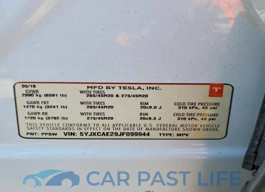5YJXCAE29JF099944# 14