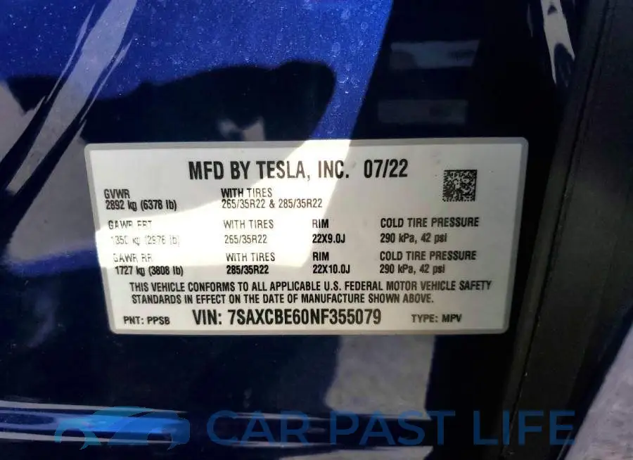 7SAXCBE60NF355079# 13