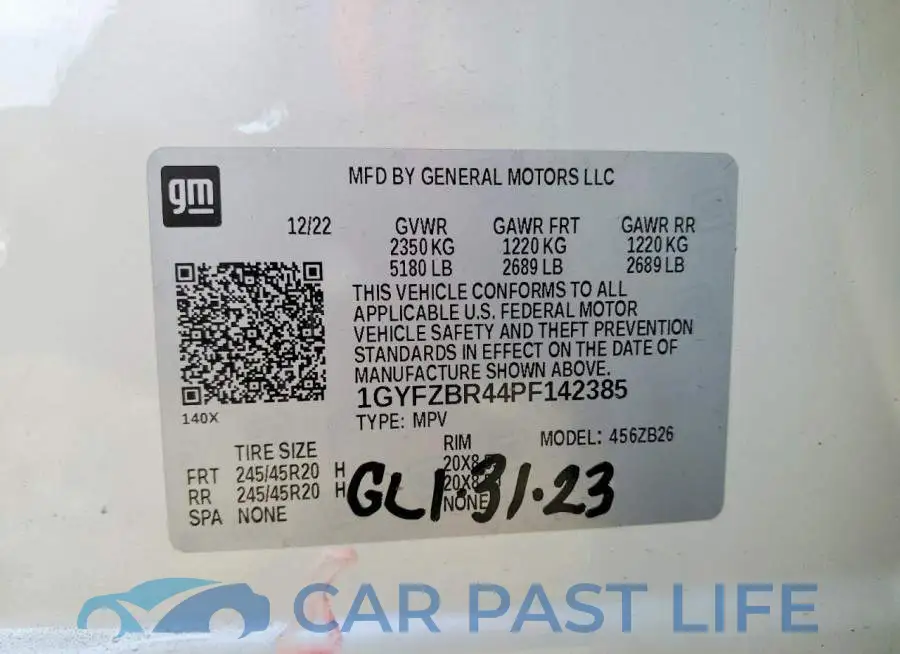 1GYFZBR44PF142385# 13