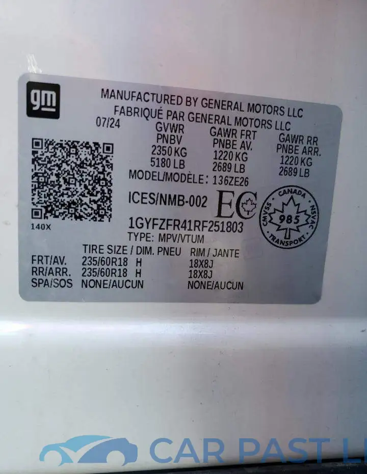 1GYFZFR41RF251803# 13