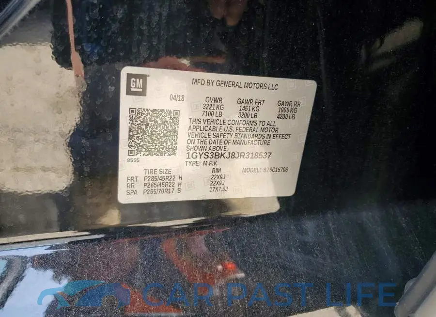 1GYS3BKJ8JR318537# 12