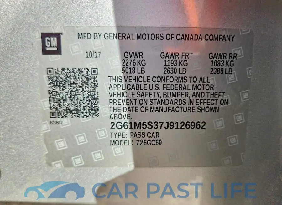 2G61M5S37J9126962# 12
