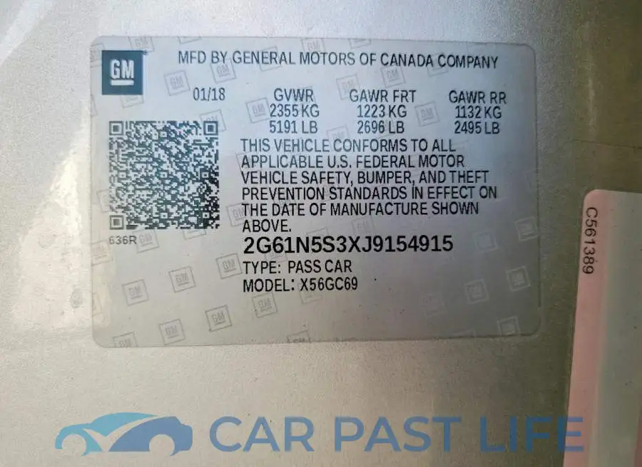 2G61N5S3XJ9154915# 13