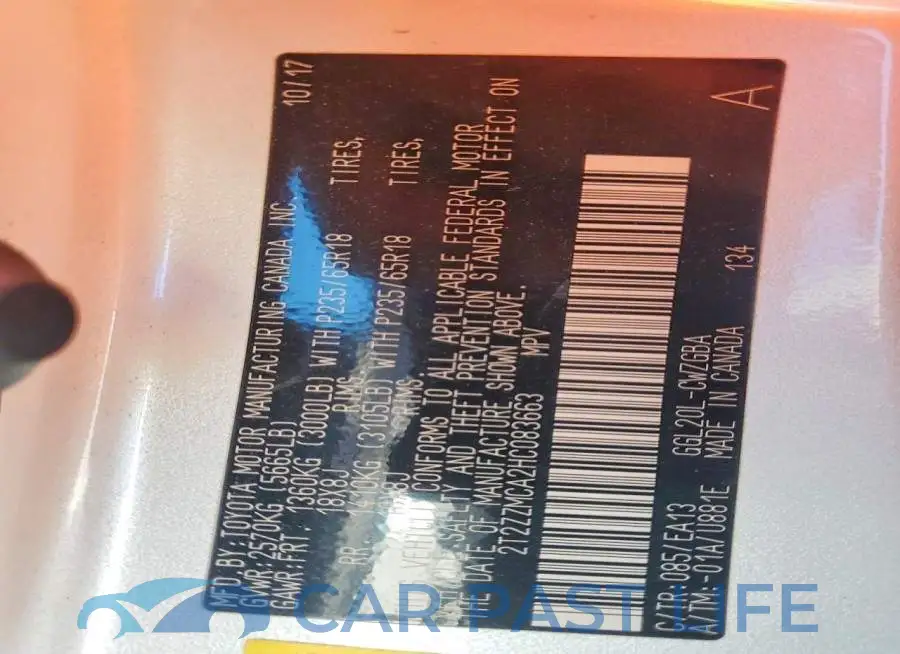 2T2ZZMCA2HC083663# 13