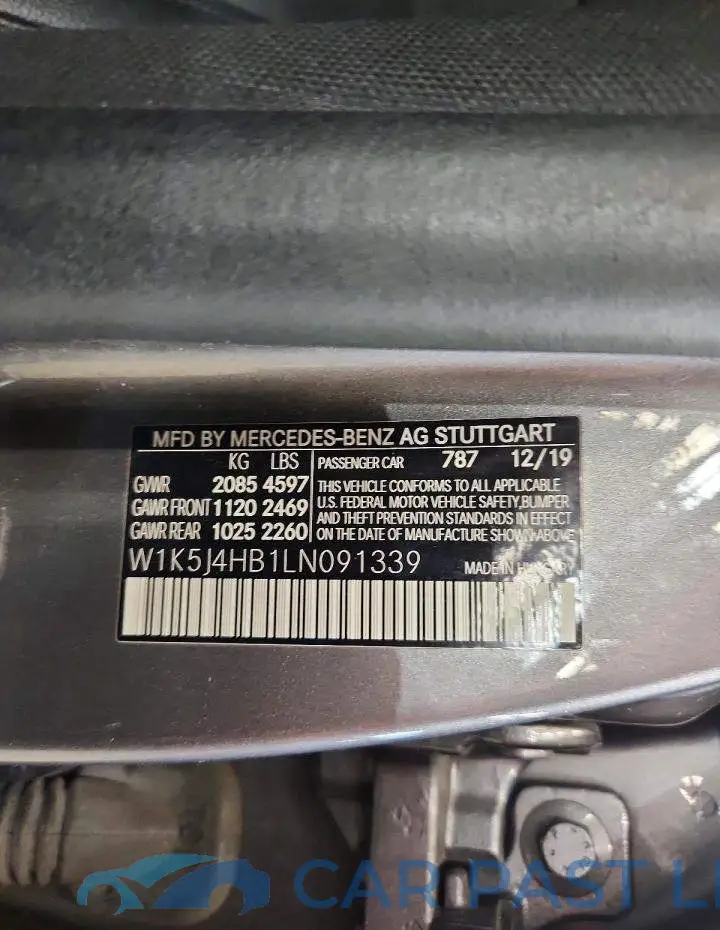 W1K5J4HB1LN091339# 12