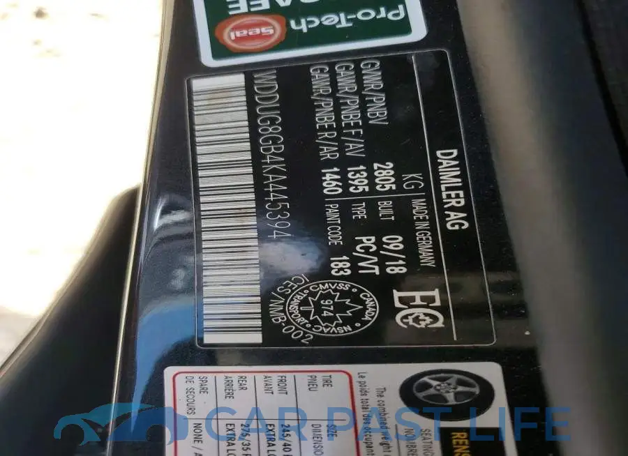 WDDUG8GB4KA445394# 12