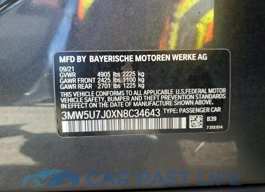 3MW5U7J0XN8C34643# 13