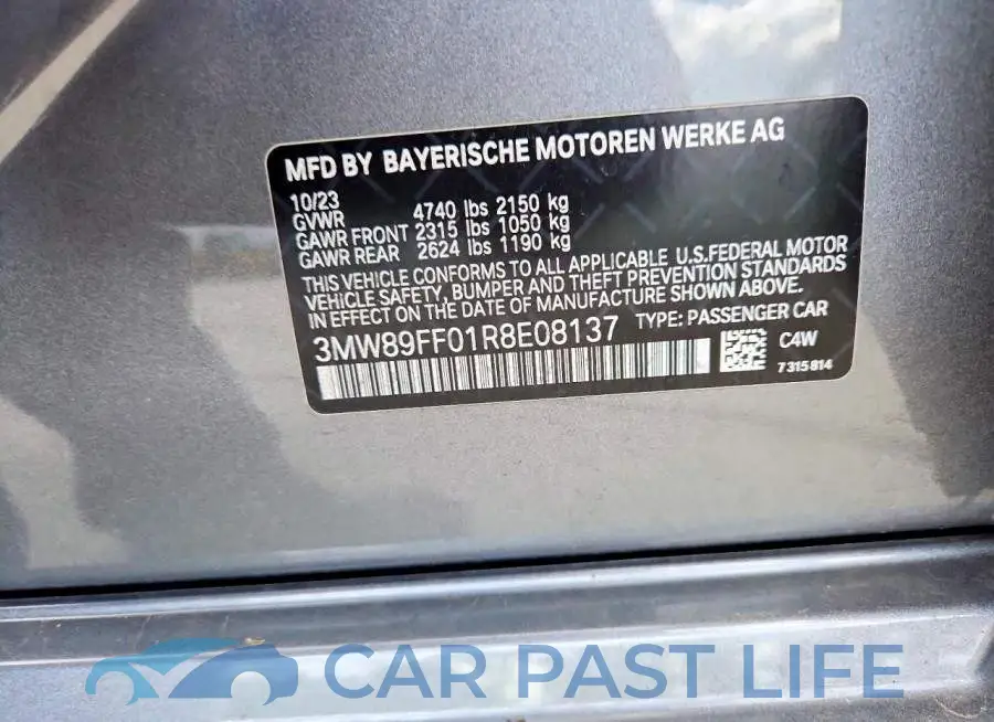 3MW89FF01R8E08137# 12