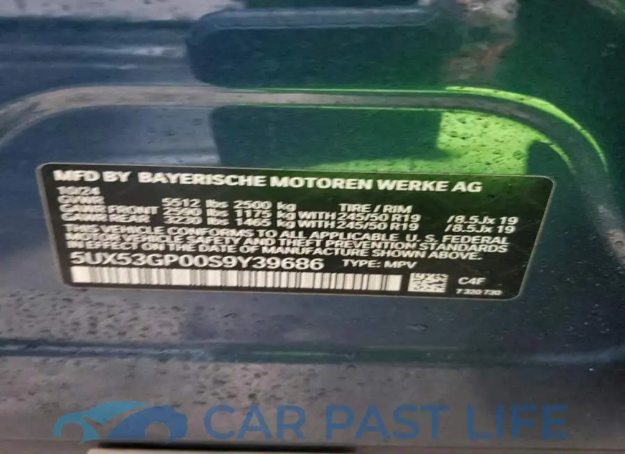 5UX53GP00S9Y39686# 13