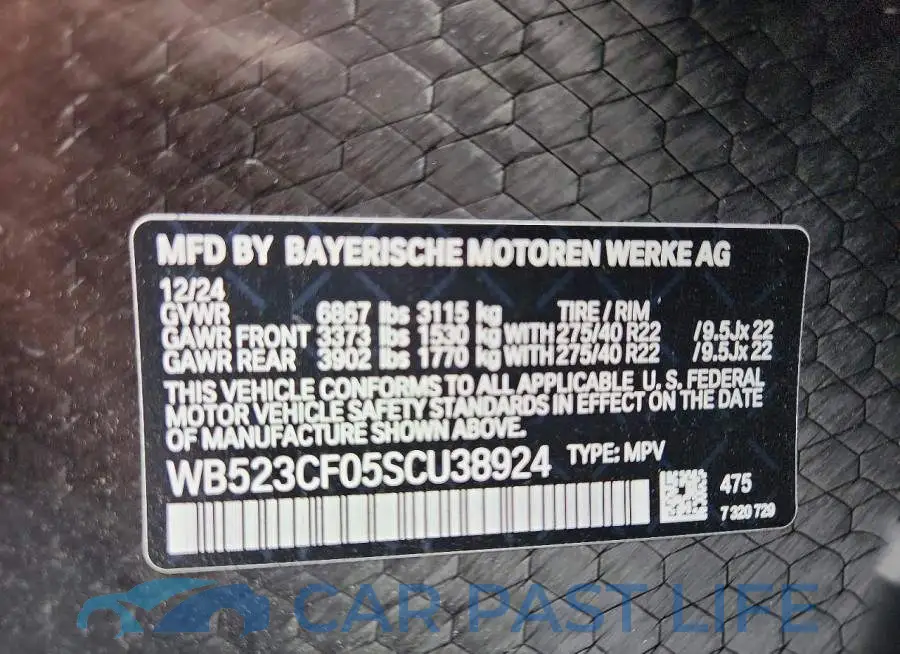 WB523CF05SCU38924# 14