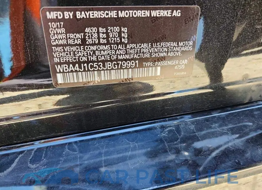 WBA4J1C53JBG79991# 12