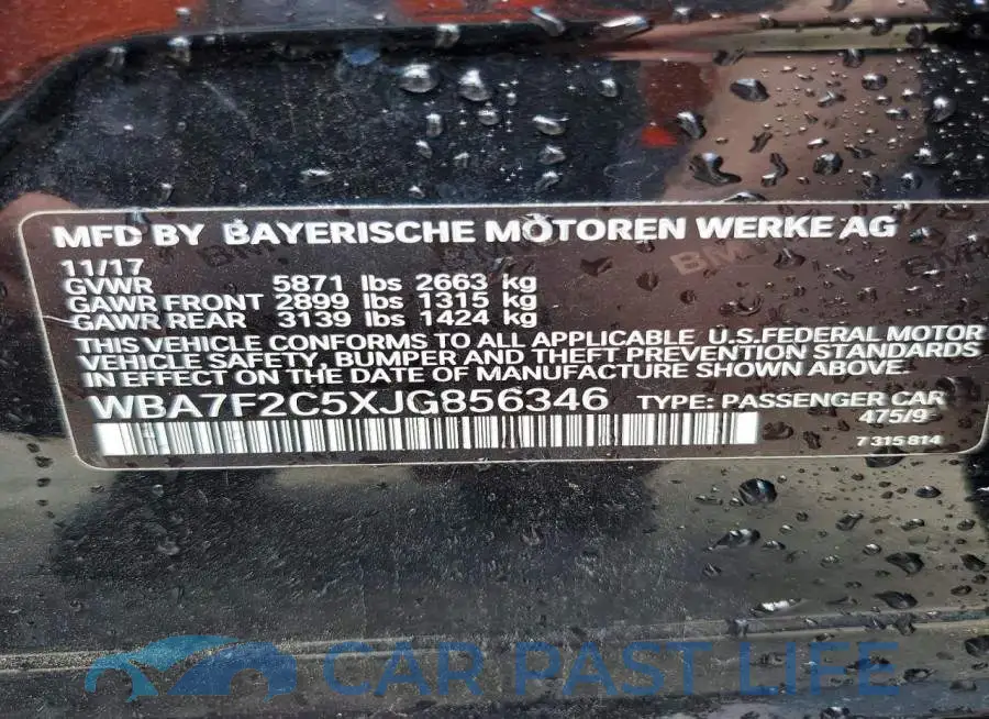 WBA7F2C5XJG856346# 13