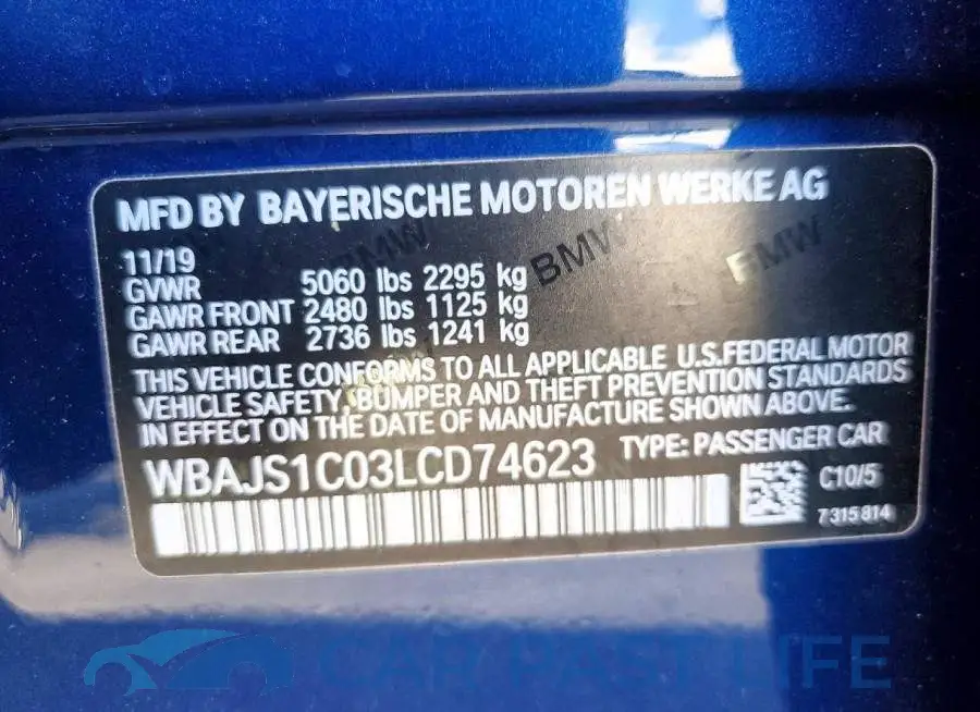 WBAJS1C03LCD74623# 12