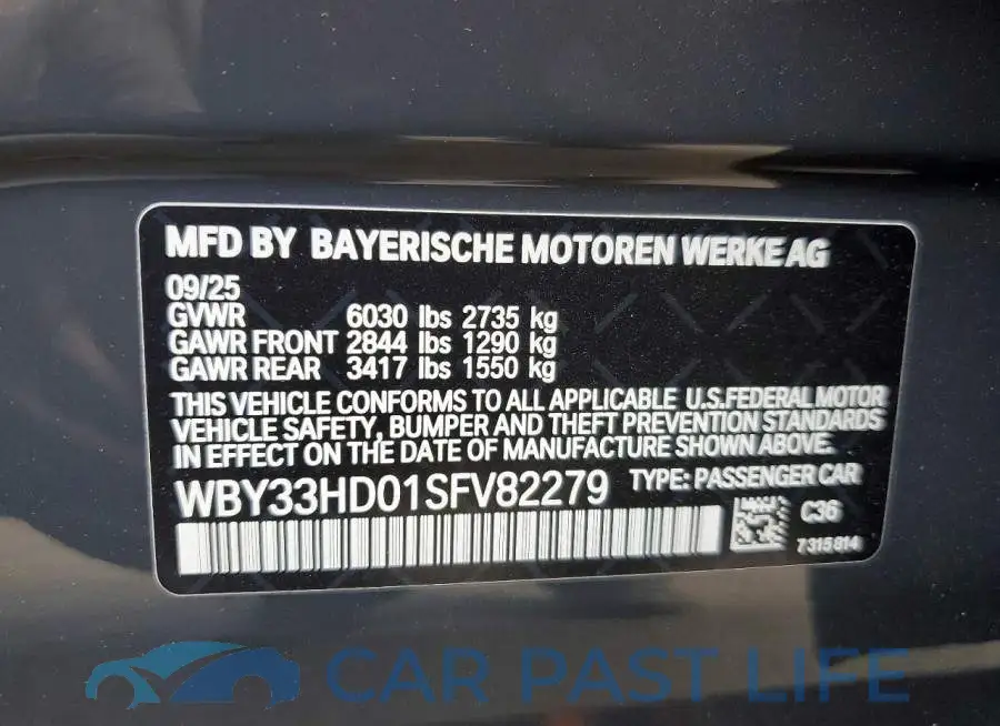 WBY33HD01SFV82279# 12