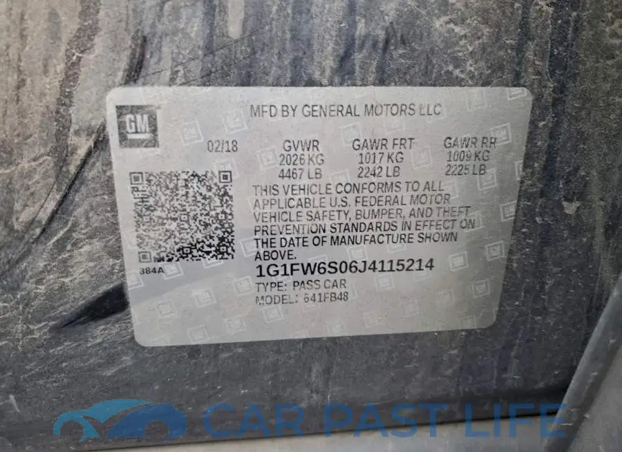 1G1FW6S06J4115214# 12