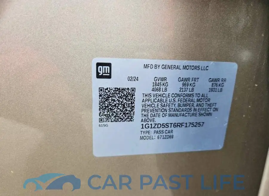 1G1ZD5ST6RF175257# 13